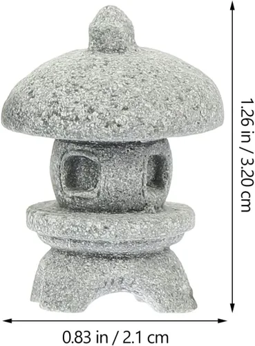Miniatura 4 de Yardwe Juego de 4 mini estatuas de pagoda japonesas para jardín zen, micro paisaje, decoración interior y exterior, 1.25 x 0.82 x 0.82 pulgadas