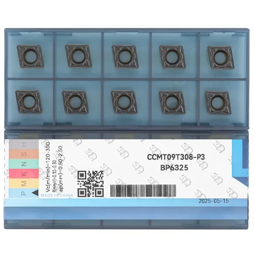 Miniatura 9 de Insertos de carburo CNC CCMT32.51 Ccmt09t304 para herramienta de torneado de torno, cortadores de repuesto de torno recubiertos de estaño