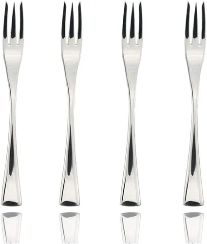 Miniatura 17 de JASHII Juego de cubiertos de acero inoxidable 18/10 de 20 piezas de plata pulida con espejo, cuchillo de cena, tenedor de ensalada, cuchara