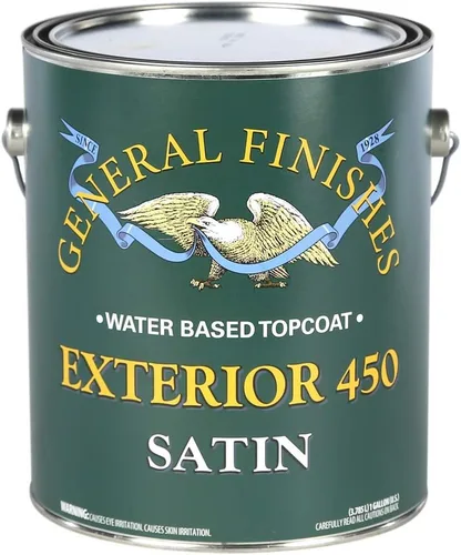 General Finishes Exterior 450 Topcoat a base de agua, 1 galón, satén
