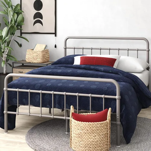 Miniatura 16 de Zinus Leonardo - Marco de cama de plataforma de metal, cabecero y estribo estilo victoriano, base de cama resistente, amplio espacio debajo