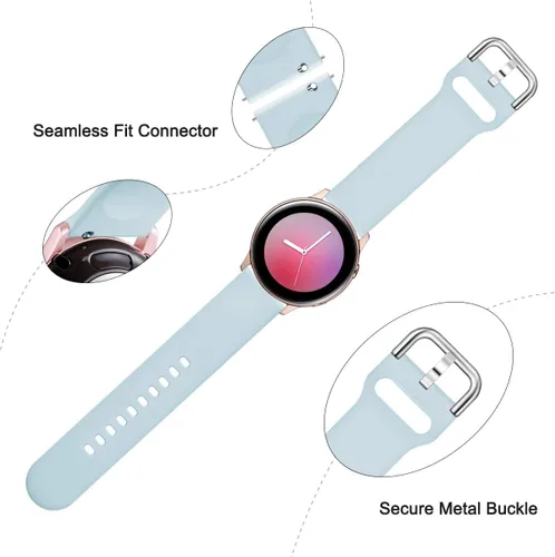 Miniatura 7 de Lerobo - Bandas compatibles con Samsung Galaxy Watch Active/Active 2 de 1.57 y 1.73 pulgadas/Galaxy Watch 1.65 pulgadas. Correa de reloj