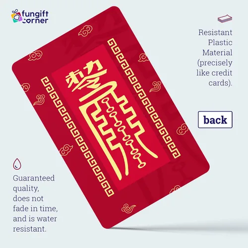 Miniatura 4 de Bandera de prosperidad con amuleto de dragón Feng Shui, símbolo de victoria y suerte de Feng Shui, regalo de Feng Shui, tarjeta de talismán