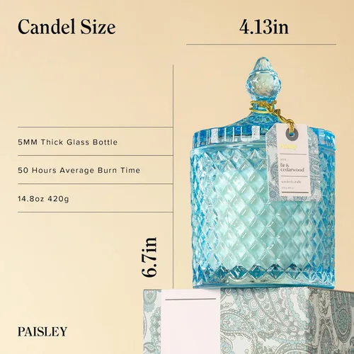 Miniatura 2 de Hidden Label Velas perfumadas de abeto y madera de cedro, vela de mecha de madera de 14.8 onzas, cera de soja natural 80H, vela de aromaterapia