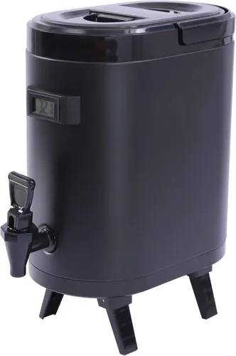 Dispensador de bebidas aislado, dispensador de bebidas frías y calientes de acero inoxidable de 8 litros/2.11 galones, dispensador de bebidas con