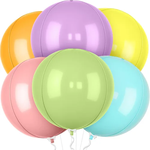 Miniatura 43 de KatchOn, Globos de papel aluminio de color rosa claro, 22 pulgadas, paquete de 6 unidades, globos de Mylar rosa claro para decoraciones de Navidad
