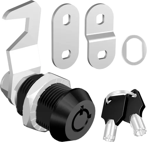 Miniatura 10 de 1 paquete de cerraduras de gabinete de cerradura de caja de herramientas con llaves, gancho CAM de 5/8 pulgadas con llave similar, cerraduras