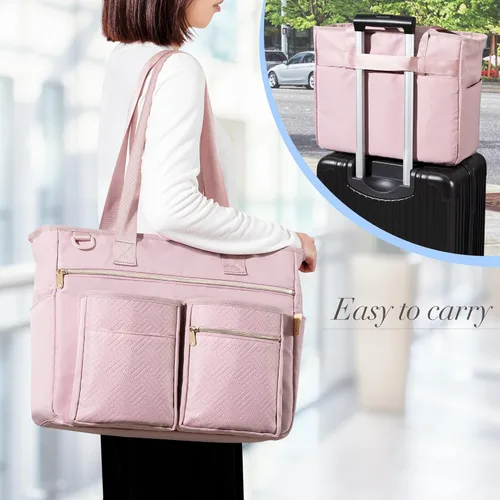 Miniatura 2 de Fasrom Bolsa de mano para enfermeras de trabajo con funda para laptop, bolsa clínica de salud en el hogar para estudiantes de enfermería y asistente