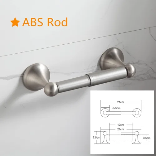 Miniatura 2 de BGL Juego de Herrajes de Baño de Níquel Cepillado Ajustables Expandibles Barras para Toallas de Baño Juego de Accesorios de Baño Toalleros 8 Piezas