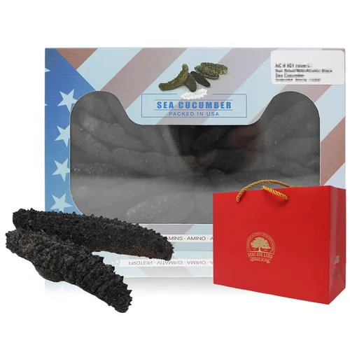 Miniatura 10 de DOL Wild Caught, pasador negro atlántico secado al sol, pepino de mar 30-40 piezas de 7 a 9 años, totalmente nutritivo natural, 30-40