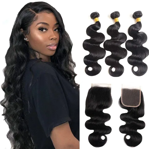 Miniatura 17 de 3 manojos de cabello humano 12A, ondulado, 100% sin procesar, cabello humano virgen brasileño de tejido rápido (14, 16, 18 pulgadas)