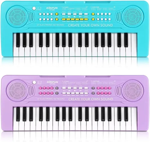 Miniatura 9 de Piano de Teclado para Niños, BIGFUN Piano de 37 Teclas para Niños Pequeños Instrumento de Juguete Educativo Musical Multifunción, Teclado