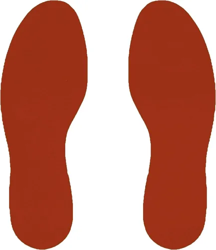 Miniatura 10 de ifloortape Las huellas amarillas de 9.5 pulgadas para la organización 5S Lean tienen adhesivo industrial resistente con forro extraíble