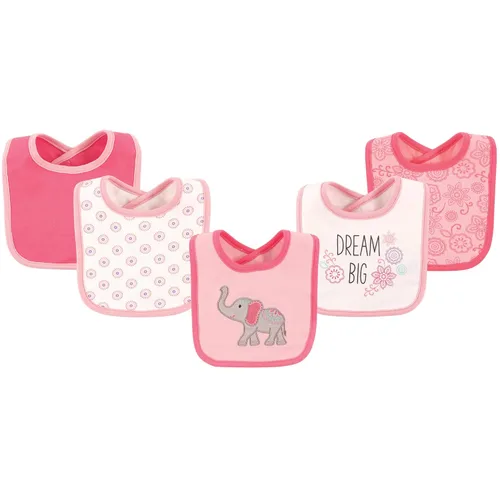 Miniatura 23 de Hudson - Babero unisex de algodón para bebé, baberos de algodón, talla única , Cactus rosa