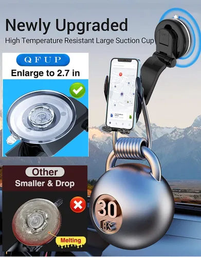 Miniatura 2 de Soporte inalámbrico para cargador de automóvil, carga rápida, sujeción automática de 15 W, soporte inteligente de inducción de control dual