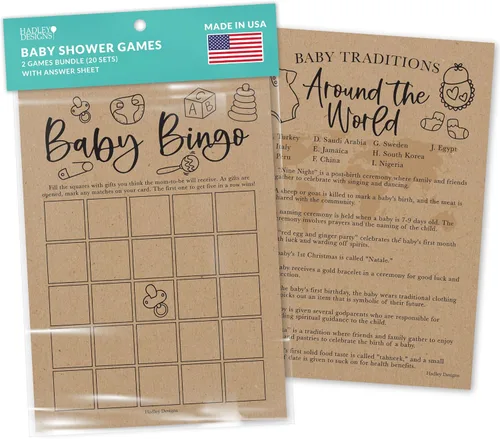 Miniatura 10 de Hadley Designs 40 juegos rústicos para baby shower, género neutro: quién sabe mejor a mami, juego de baby shower, juegos de baby shower para baby