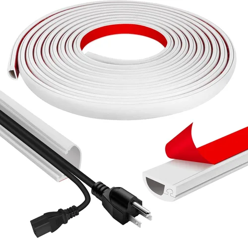 Miniatura 10 de Cubierta de pared para cable, 39 pulgadas, autoadhesivas, para cables en la pared, cable de extensión para piso, TV montada, cavidad del hogar