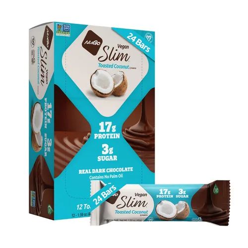 Miniatura 14 de Nugo Mantequilla de maní crujiente de chocolate oscuro, 0.66 onzas de proteína vegana, 0.11 onzas de azúcar, 0.11 onzas de fibra, baja