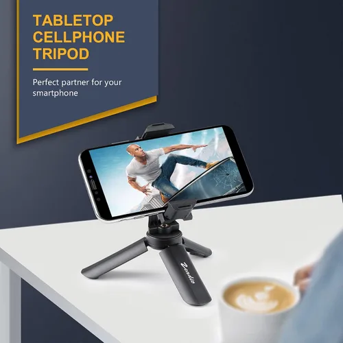 Miniatura 3 de Zeadio Mini trípode para smartphone, trípode de escritorio de bolsillo para todos los teléfonos