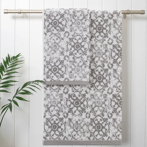 Miniatura 9 de Jessica Simpson Juego de 4 toallas de baño Aziza Decoración de baño premium Incluye 2 toallas de mano y 2 toallas de ducha 100% algodón