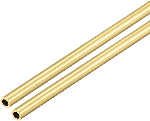 Miniatura 22 de uxcell Tubo redondo de latón, 11.811 in de longitud de 0.079 in de diámetro exterior de 0.020 in de grosor de pared, tubo recto sin costuras, 2