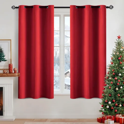 Miniatura 8 de MIULEE Cortinas opacas para dormitorio o sala de estar, juego de 2 paneles de cortina para ventana con aislamiento térmico y bloqueo de luz