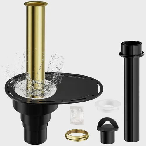 Miniatura 7 de Kit de drenaje de bañera independiente mejorado: tubo de latón y ABS, a prueba de fugas, ajuste de tubo de 1.5/2 pulgadas, para bañeras