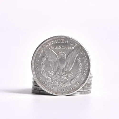 Miniatura 2 de SUMAG Monedas mágicas de metal, moneda de dólar de Morgan de acero, truco de magia (1.5 in de diámetro), accesorios mágicos, accesorios mágicos