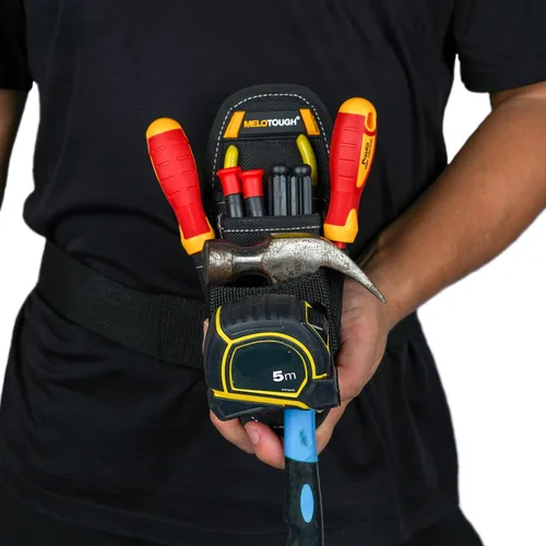 Miniatura 9 de Bolsa de herramientas pequeña con clip de cinturón, pequeña bolsa de herramientas, organizador de trabajo mínimo, funda de cuchillo y soporte