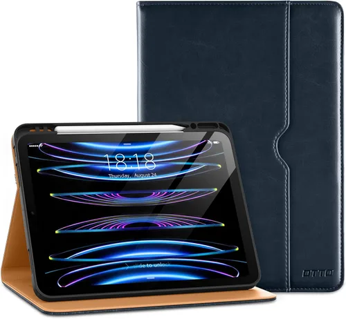 Miniatura 24 de DTTO para iPad Pro 12.9 6ª / 5ª / 4ª / 3ª generación Funda 2022/2021/2020/2018, Funda de cuero tipo folio con soporte integrado para lápiz Apple