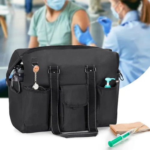 Miniatura 14 de Damero Bolsa de enfermera con funda para laptop para el trabajo y el cuidado del hogar, estudiantes de medicina