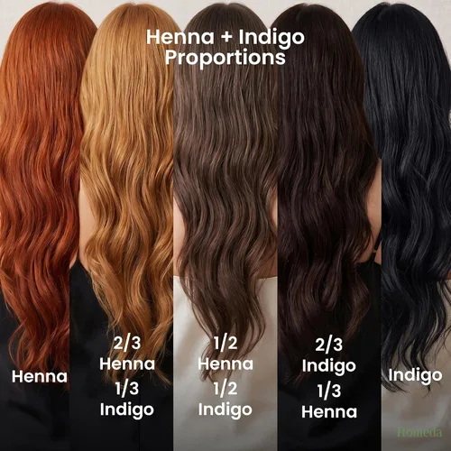 Miniatura 5 de Polvo índigo orgánico y negro de henna en polvo para el cabello (7 oz - 3.5 oz cada uno) - Índigo de henna natural para tinte de cabello