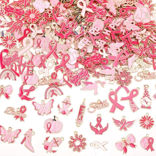 Miniatura 10 de SANNIX 200 dijes de pulsera para fabricación de joyas al por mayor a granel para hacer pulseras de esmalte chapados en oro, colgantes para hacer