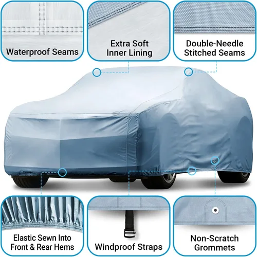 Miniatura 2 de iCarCover Se adapta a 1979-1985 Cadillac Eldorado cubierta de automóvil para automóviles, ajuste de forma acolchada, exterior completo, impermeable