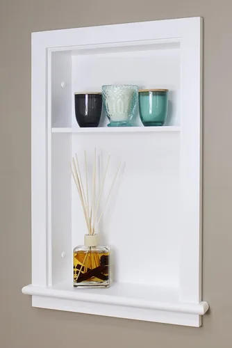 Miniatura 12 de Aiden - Botiquín de repuesto de pared empotrada de 14 x 24 pulgadas, estante de inserción para gabinete de baño, fabricado en América del Norte