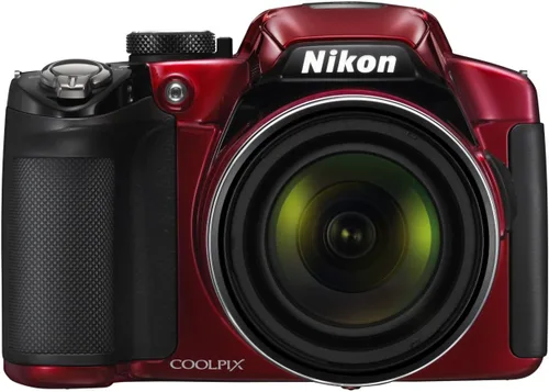 Nikon COOLPIX P510 Cámara digital CMOS de 16.1 megapíxeles con objetivo de vidrio NIKKOR ED con aumento 42x y GPS con grabador de ubicación Rojo