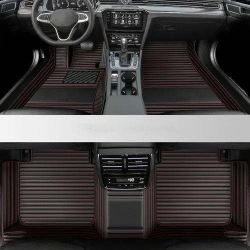 Miniatura 19 de Personaliza las alfombrillas de cuero de lujo de protección para todo tipo de clima para automóviles, SUV y camiones según el modelo automotriz azul