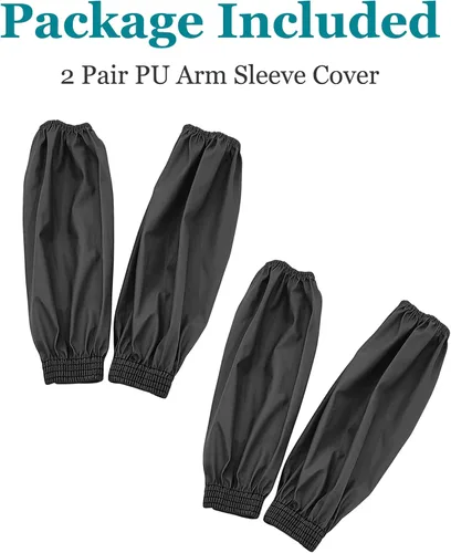 Miniatura 7 de Yzurbu Fundas para brazos, protector de poliuretano para brazo con puños elásticos, impermeable, resistente al aceite, resistente al ácido