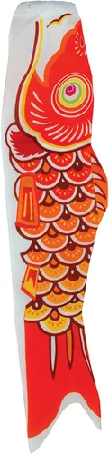 Miniatura 25 de En la brisa peces koi Windsock, Rojo