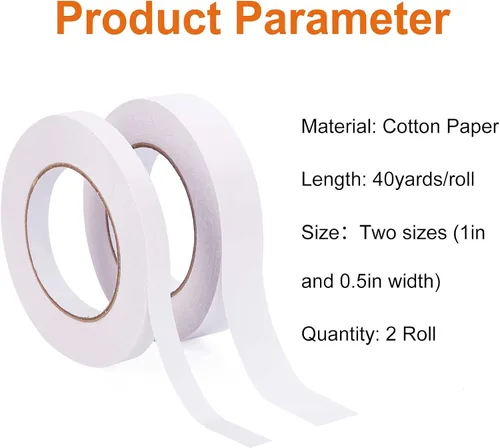 Miniatura 3 de 2 rollos de cinta adhesiva de doble cara, dos tamaños diferentes de cinta adhesiva de doble cara, ideal para manualidades y artes, álbumes