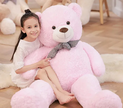 Miniatura 4 de Poutmac Oso de peluche grande de 4 pies suave y gigante para novia, mujeres, niños, para San Valentín, Navidad, cumpleaños