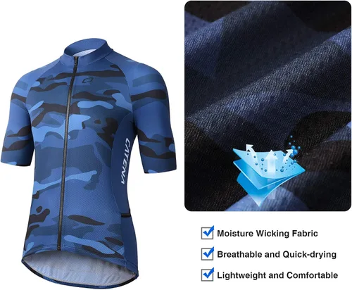 Miniatura 5 de CATENA Maillot de ciclismo para hombre, transpirable, manga corta, ropa de bicicleta, secado rápido