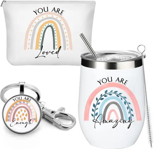 Miniatura 8 de Tessco for you 3 piezas de regalos de agradecimiento a los empleados para mujeres, regalo de fin de año, regalos de graduación, vaso inspirador