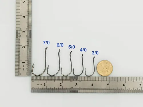 Miniatura 5 de 50-100 anzuelos de pesca con pico de pulpo, gancho de pesca con pico de pulpo, gancho de pesca de acero de alto carbono, 8 tamaños Negro