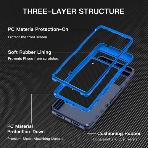 Miniatura 2 de I-HONVA Funda para Google Pixel 7 a Prueba de Golpes/Polvo/Caídas de 3 Capas con Protección Completa del Cuerpo [Sin Protector de Pantalla] Funda