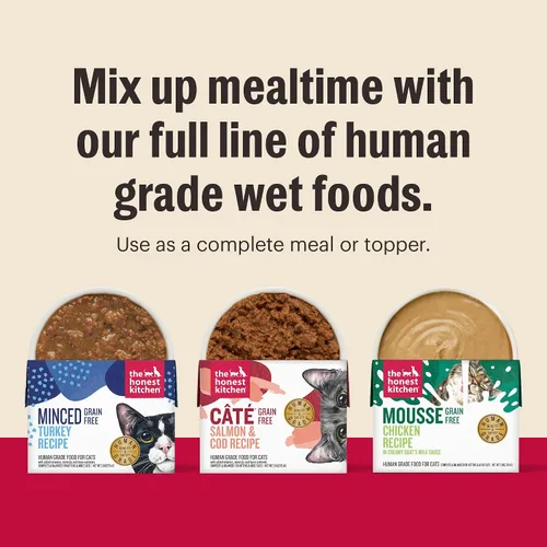Miniatura 7 de The Honest Kitchen Human Grade - Alimento húmedo picado para gatos con caldo de pollo en hueso, 5.5 onzas (paquete de 12)
