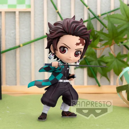 Miniatura 2 de BanPresto - Estatua de Demon Slayer Q Posket Tanjiro Kamado III versión A, color negro