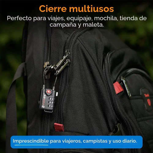Miniatura 7 de Cerraduras para equipaje con cable aprobadas por la TSA, combinación reajustable con cuerpo de aleación, Moderno