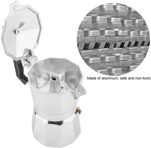 Miniatura 8 de TOPINCN Cafetera Italiana 1 taza para estufa, cafetera 1 taza para gran sabor fuerte olla italiana para hacer café 1 taza