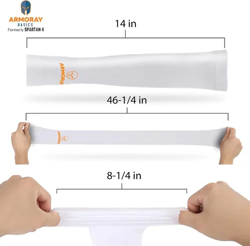 Miniatura 169 de ARMORAY - Mangas de brazo para hombres o mujeres; para cubrir tatuajes; de enfriamiento, para practicar deportes, básquetbol, golf, fútbol